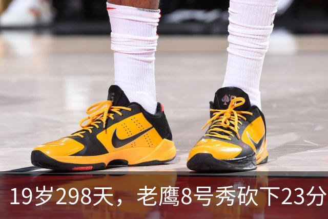 19岁298天，老鹰8号秀砍下23分5篮板5助创历史新高